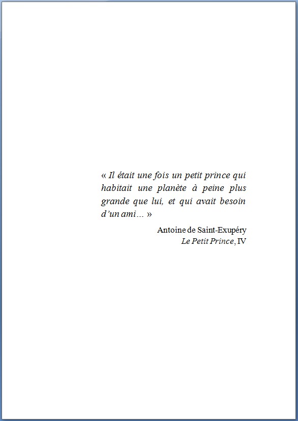 Le petit Prince – Il était une fois